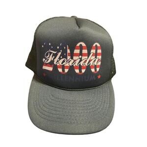 Unisex Y2K Unbranded Green Trucker SnapBack Hat 2000 Florida Mohr’s Millennium